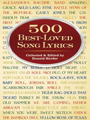cover image of 500 Best-Loved Song Lyrics